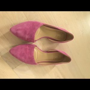Naturalized D’Orsay Samantha Flat in Suede